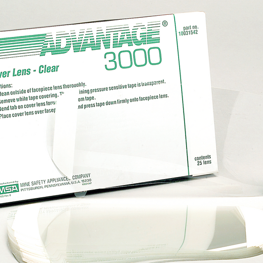 MSA Respirator Accessories - Advantage 3000/4000 Cover Lens, Clear, 25/Pack