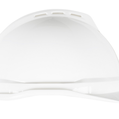 MSA V-Gard® 500 Vented Hard Hat Cap Style - V-Gard 500 Cap, White Vented, 6-Point Fas-Trac III