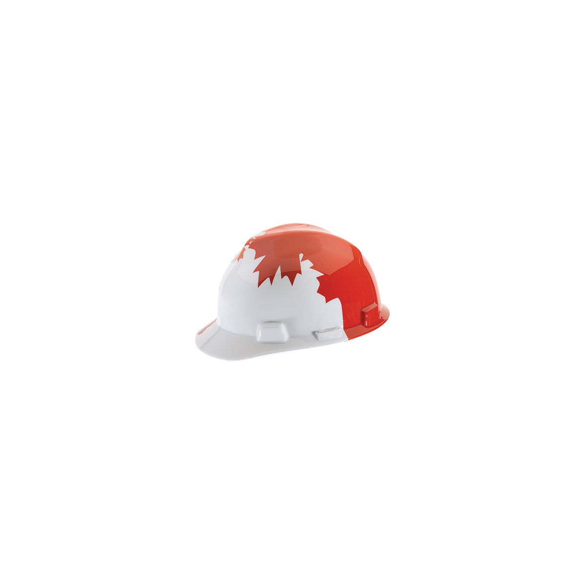 MSA Specialty V-Gard® Hard Hats - Canadian Freedom Series V-Gard Protective Cap, White w/Red Maple Leaf