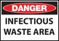 ZING Sign, Danger,Infectious Waste Area,10X14 Plastic.. - official Zing product image 1