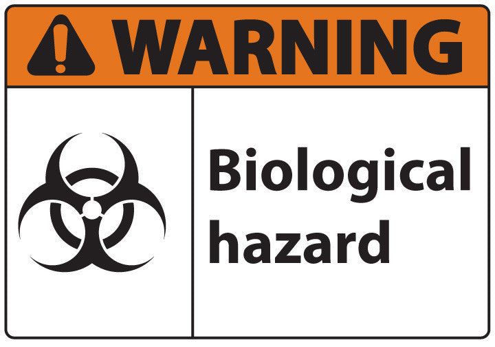 ZING Sign,Warning Biological Hazard,10X14 Plastic.. - official Zing product image 1