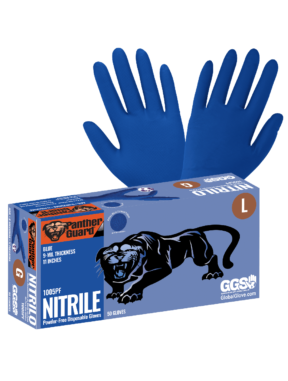 Panther-Guard® - 1005PF - Disposable Gloves - nitrile coating - blue