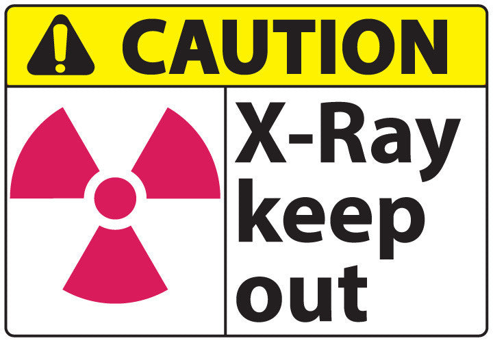 ZING Sign,Caution X-Ray Keep Out,7X10 Adhesive.. - official Zing product image 1