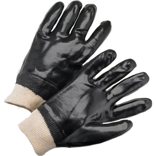 PIP 1007 – PVC Dipped Glove with Interlock Liner and Smooth Finish - Knit Wrist