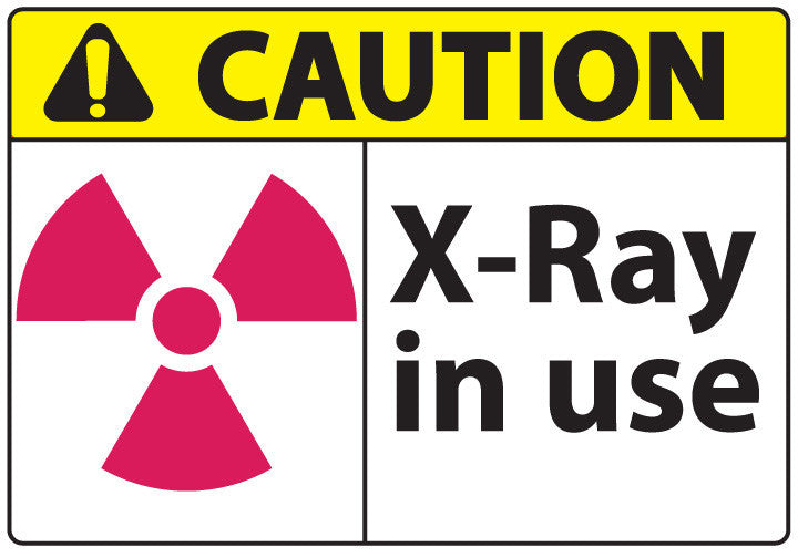 ZING Sign,Caution X-Ray In Use,7X10 Adhesive.. - official Zing product image 1