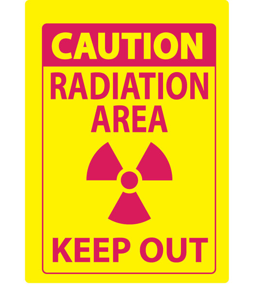ZING Sign,Caution Radiation Area Keep Out,10X7 Adhesive.. - official Zing product image 1
