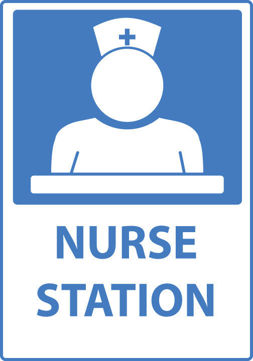 ZING Sign,Nurse Station,10X7 Adhesive.. - image 1