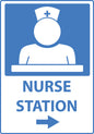 ZING Sign,Nurse Station, Right Arrow,10X7 Plastic.. - 10079