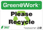 ZING At Work Sign 'Please<Recycle Symbol>Recycle' 10'X7' - official Zing product image 1