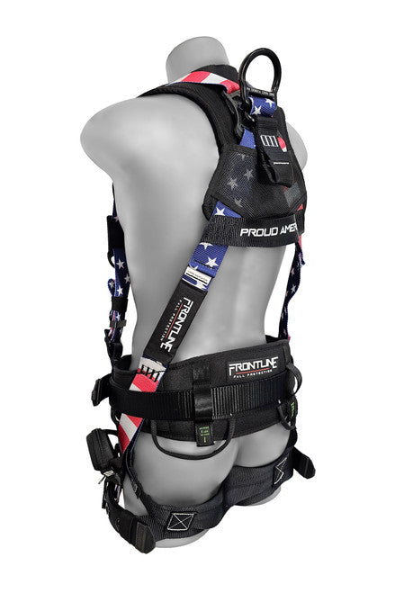 110CTB-XL/2X-AM Frontline Fall 110CTB-S-AM 110CTB-AM American Style Full Body Harness with Aluminum Hardware and Suspension Trauma Straps – Polyurethane Worksite Safety & Industrial Supplies PPE