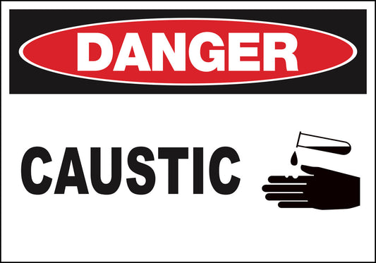 ZING Sign,Danger Caustic,10X14 Pl.. - official Zing product image 1