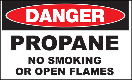 ZING Sign,Danger Propane No Smoking,10X14.. - official Zing product image 1