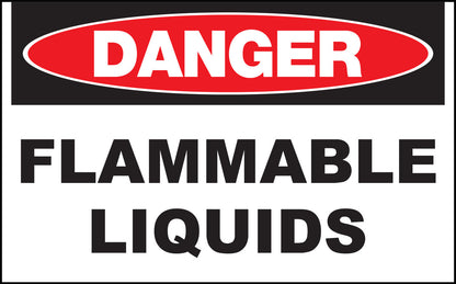 ZING Sign, Danger Flammable Liquids, 7X10, Aluminum - official Zing product image 2