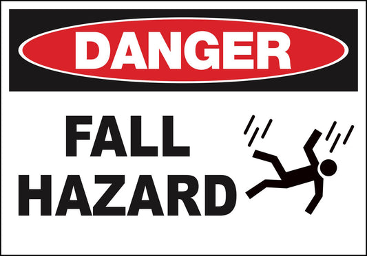 ZING Sign,Danger Fall Hazard,10X14 Al.. - official Zing product image 1