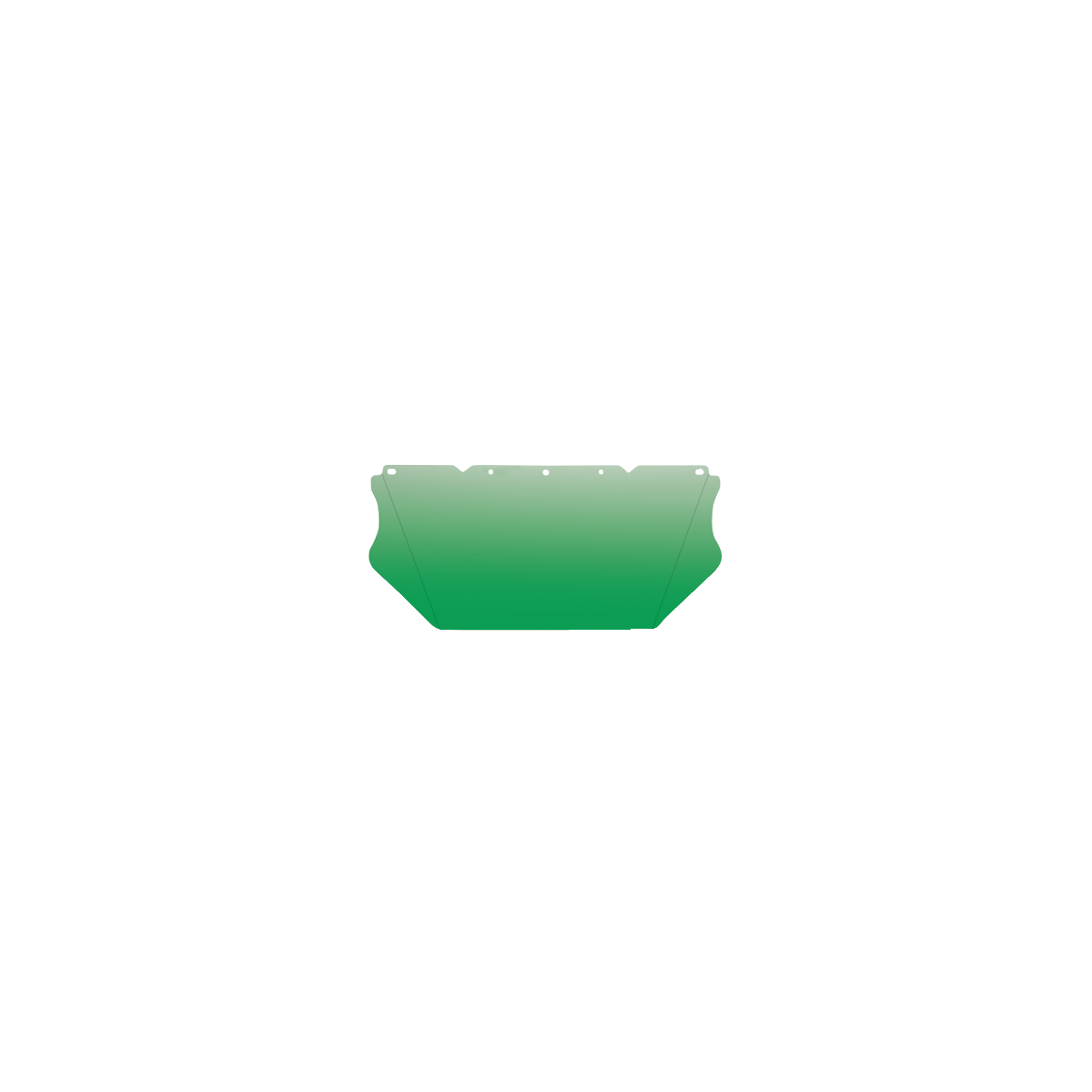 MSA V-Gard® Visors PC for General Purpose - V-Gard Visor, Contoured, Green Tint PC, AF/AS (8"x17"x.06")