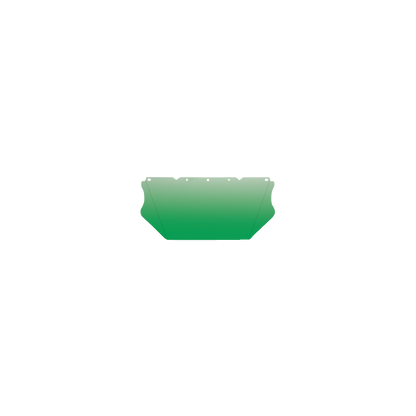 MSA V-Gard® Visors PC for General Purpose - V-Gard Visor, Contoured, Green Tint PC, AF/AS (8"x17"x.06")