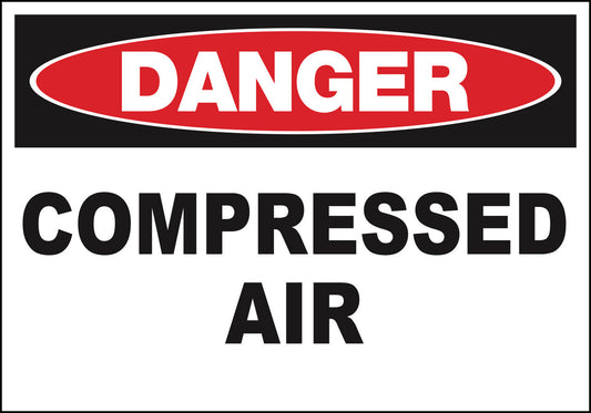 ZING Sign,Danger Compressed Air,10X14 Adh.. - official Zing product image 1