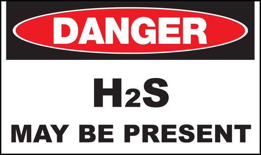 ZING Sign,Danger H2S May Be Present,10X14 Pl.. - official Zing product image 1