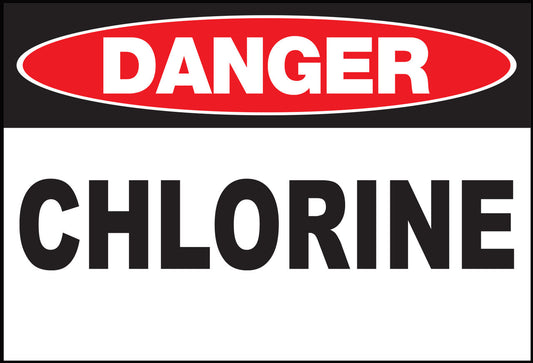 ZING Sign,Danger Chlorine,10X14 Al.. - official Zing product image 1