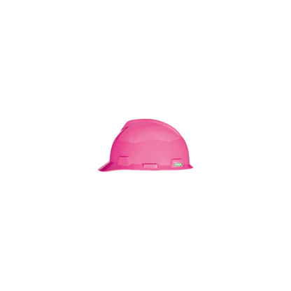 MSA V-Gard® Hard Hat Cap Style - V-Gard Slotted Cap, Hot Pink, w/Fas-Trac III Suspension