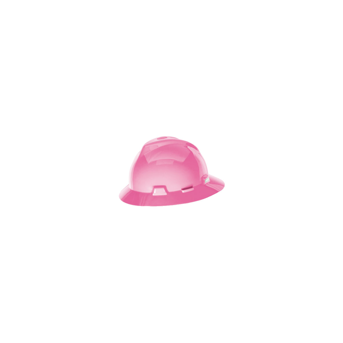 MSA V-Gard® Full Brim Hard Hats - V-Gard Slotted Full-Brim Hat, Hot Pink, w/Fas-Trac III Suspension