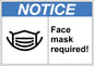 ZING Sign, Notice Face Mask Requi, ANSI Format,10X14" Plastic - official Zing product image 1