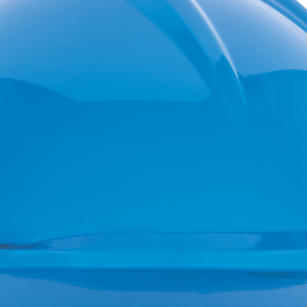 MSA V-Gard® 500 Vented Full Brim Hard Hats - V-Gard 500 Hat, Blue Vented, 6-Point Fas-Trac III