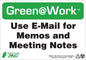 ZING At Work Sign 'Use E-Mail For Memos And Meeting Notes' 10'X7' - official Zing product image 1