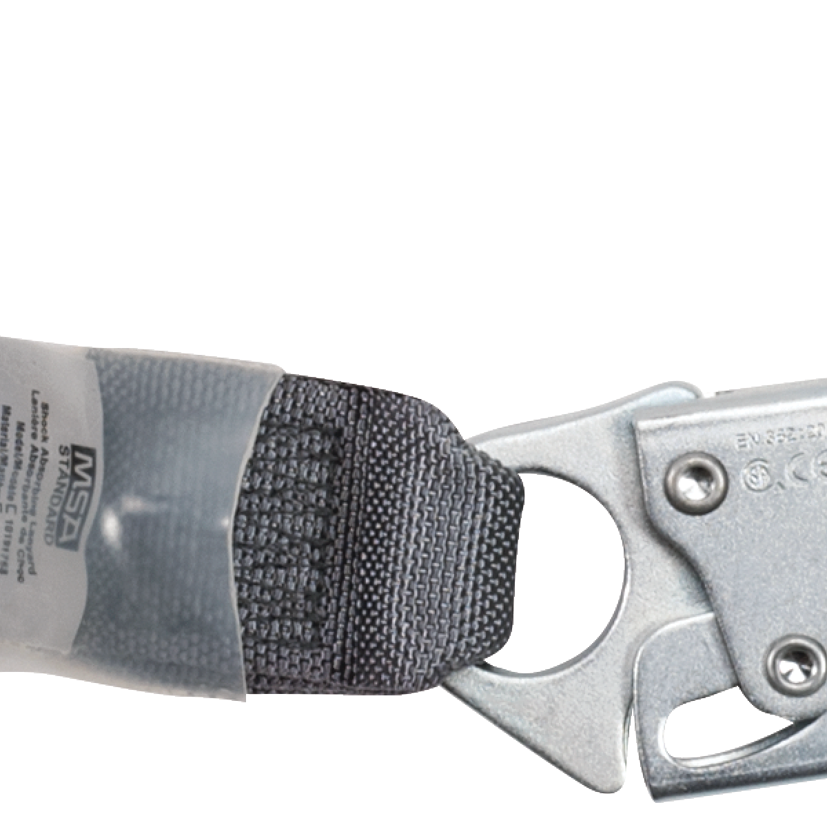 MSA V-SERIES Standard Shock Absorbing Lanyard - V-Series Standard twin-leg adjustable energy absorbing lanyard, 6', 36CL large snaphooks, ANSI Z359.13