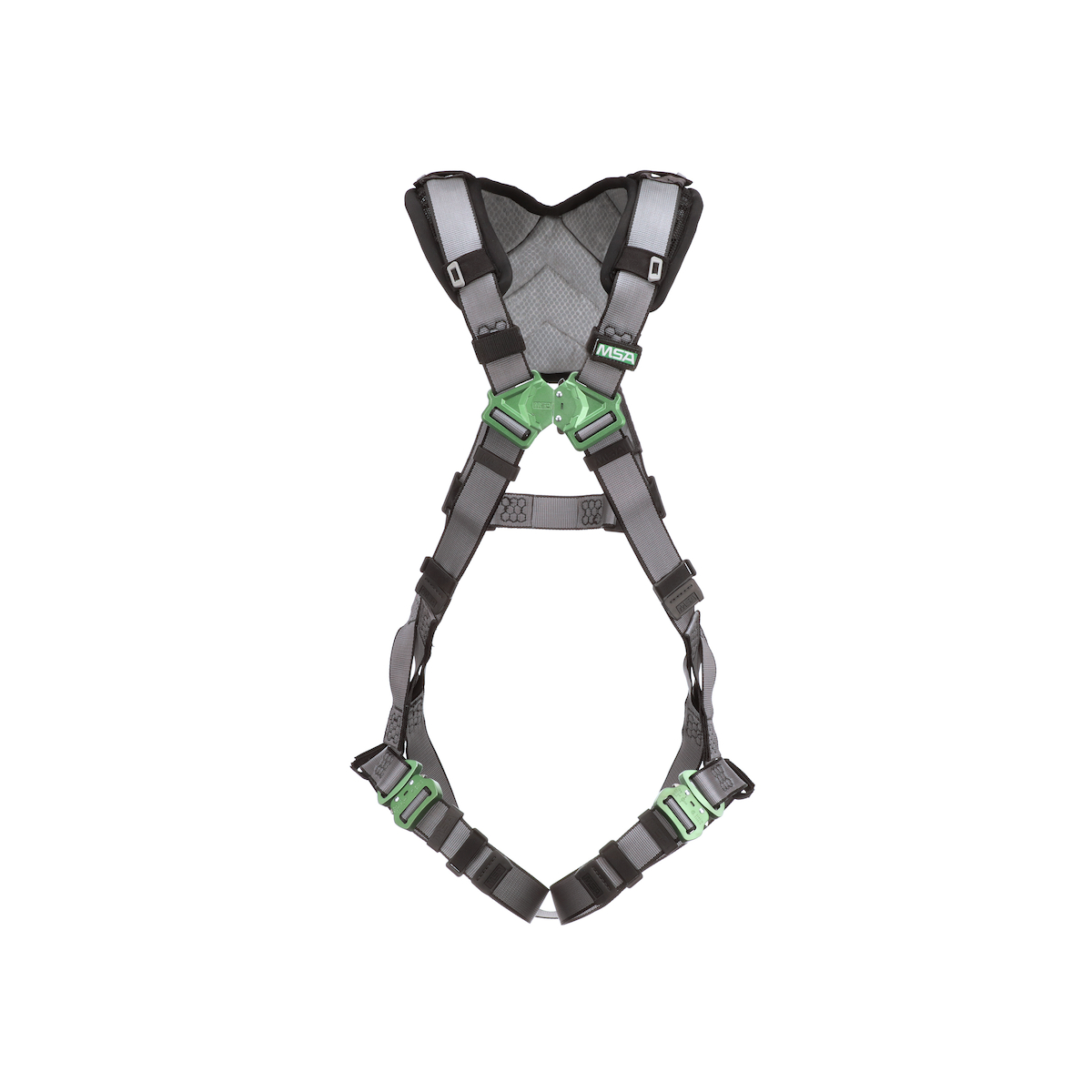 MSA V-FIT™ Safety Harness - V-FIT Harness, Super Extra Large, Back D-Ring, Quick-Connect Leg Straps, Shoulder Padding