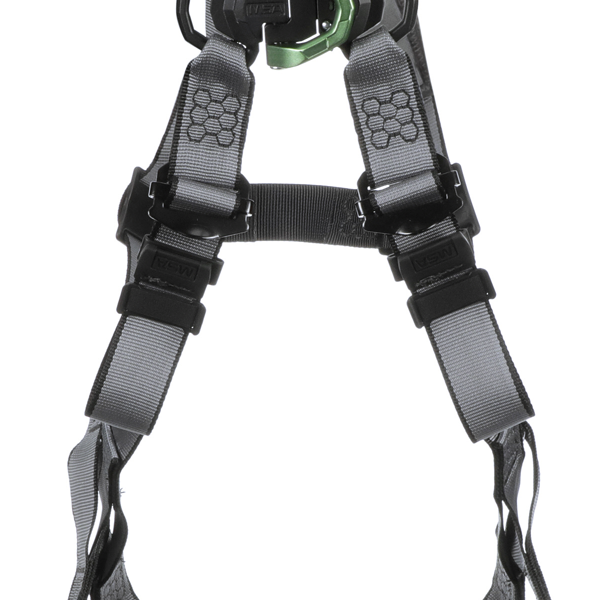 MSA V-FIT™ Safety Harness - V-FIT Harness, Extra Small, Back & Chest D-Rings, Quick-Connect Leg Straps, Shoulder Padding