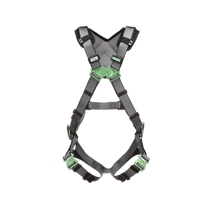 MSA V-FIT™ Safety Harness - V-FIT Harness, Extra Large, Back & Hip D-Rings, Quick-Connect Leg Straps, Shoulder Padding