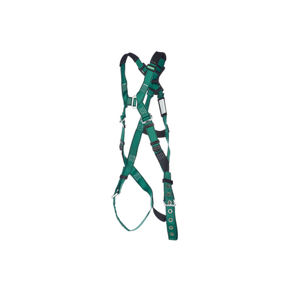MSA V-FORM™ Safety Harness - V-FORM Harness, Extra Small, Back D-Ring, Tongue Buckle Leg Straps