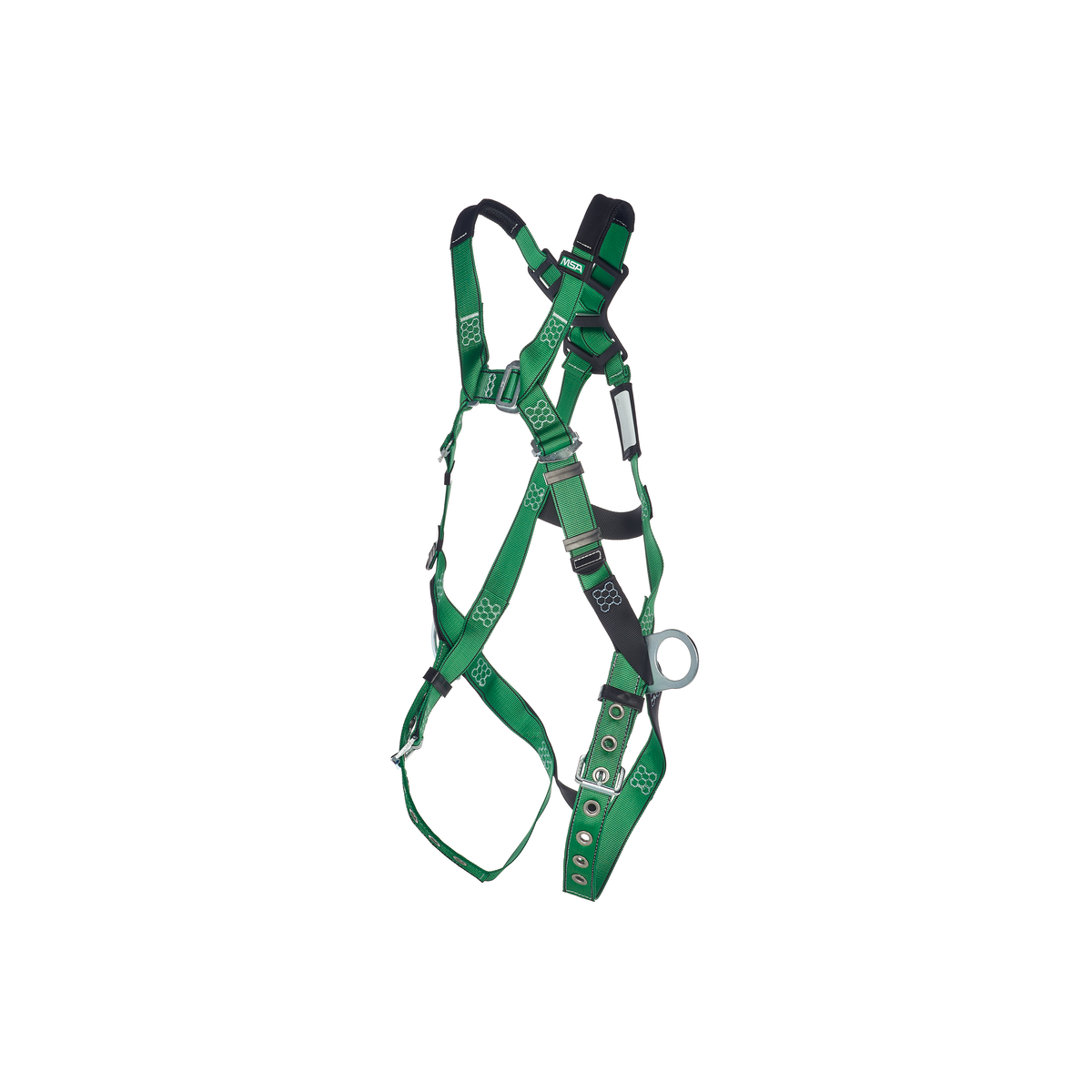 MSA V-FORM™ Safety Harness - V-FORM Harness, Extra Large, Back & Hip D-Rings, Tongue Buckle Leg Straps