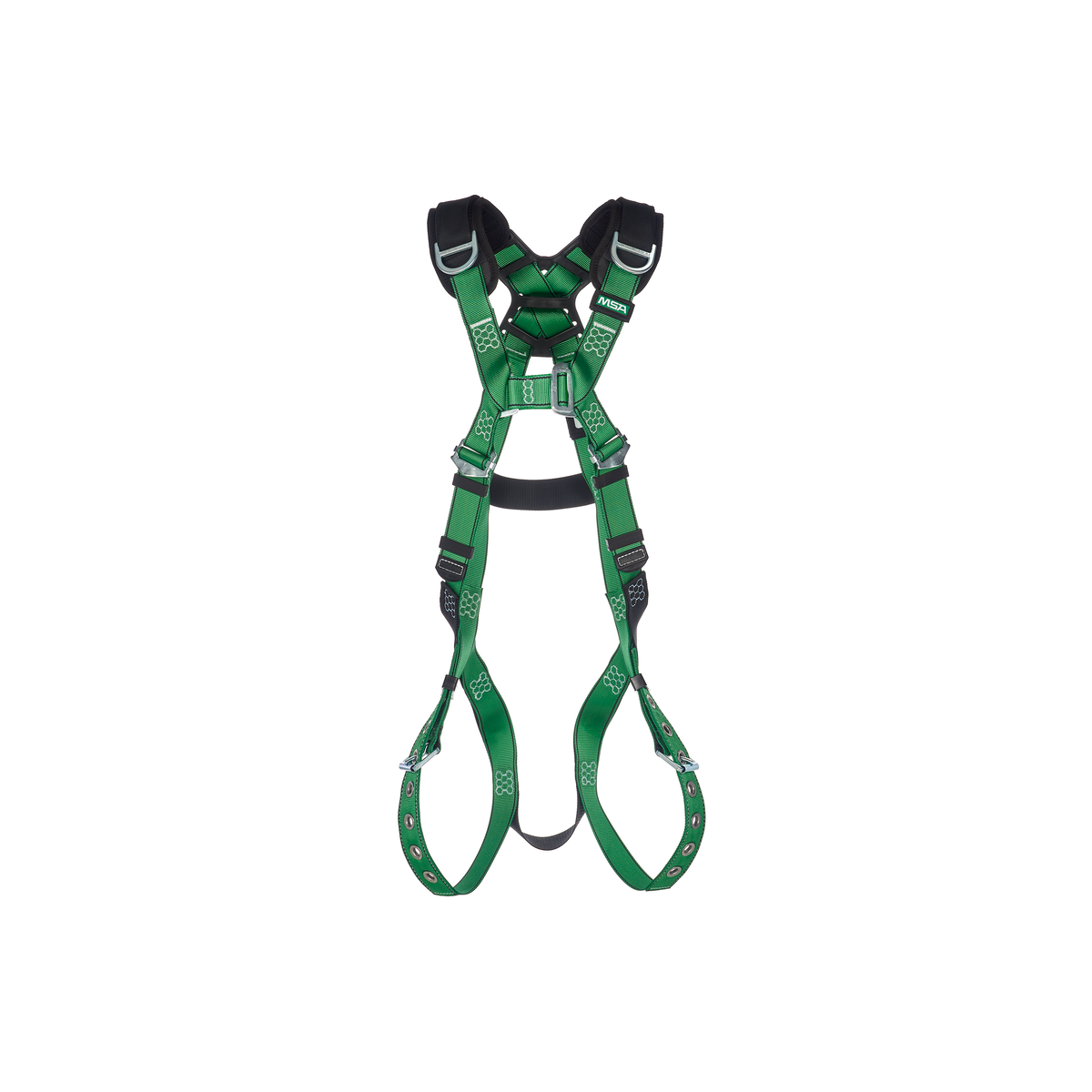 MSA V-FORM™ Safety Harness - V-FORM Harness, Standard, Back & Shoulder D-Rings, Tongue Buckle Leg Straps