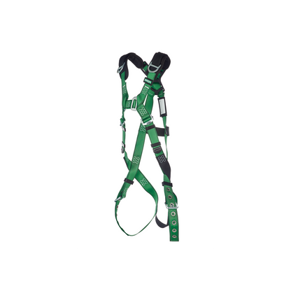 MSA V-FORM™ Safety Harness - V-FORM Harness, Extra Large, Back & Shoulder D-Rings, Tongue Buckle Leg Straps