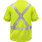 Reflective Apparel™ ANSI Type R Class 2 Short Sleeve Moisture Wicking T-Shirt with UPF 35 Sun Protection and X-Back