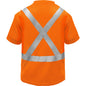 Reflective Apparel™ ANSI Type R Class 2 Short Sleeve Moisture Wicking T-Shirt with UPF 35 Sun Protection and X-Back