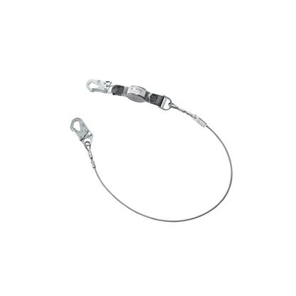 MSA V-SERIES Standard Shock Absorbing Lanyard - V-Series standard cable single-leg fixed energy absorbing lanyard, 6',36C small snaphooks, ANSI Z359.13-2013