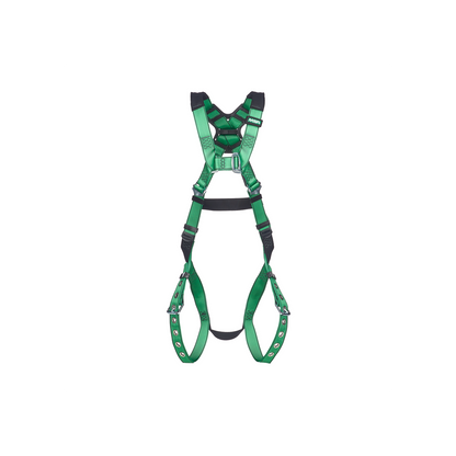 MSA V-FORM™ Safety Harness - V-FORM Harness, Standard, Back D-Ring, Tongue Buckle Leg Straps Quick Connect Chest Buckle