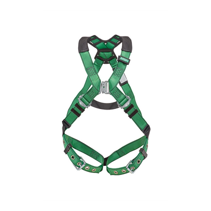 MSA V-FORM™ Safety Harness - V-FORM Harness, Extra Large, Back D-Ring, Tongue Buckle Leg Straps Quick Connect Chest Buckle