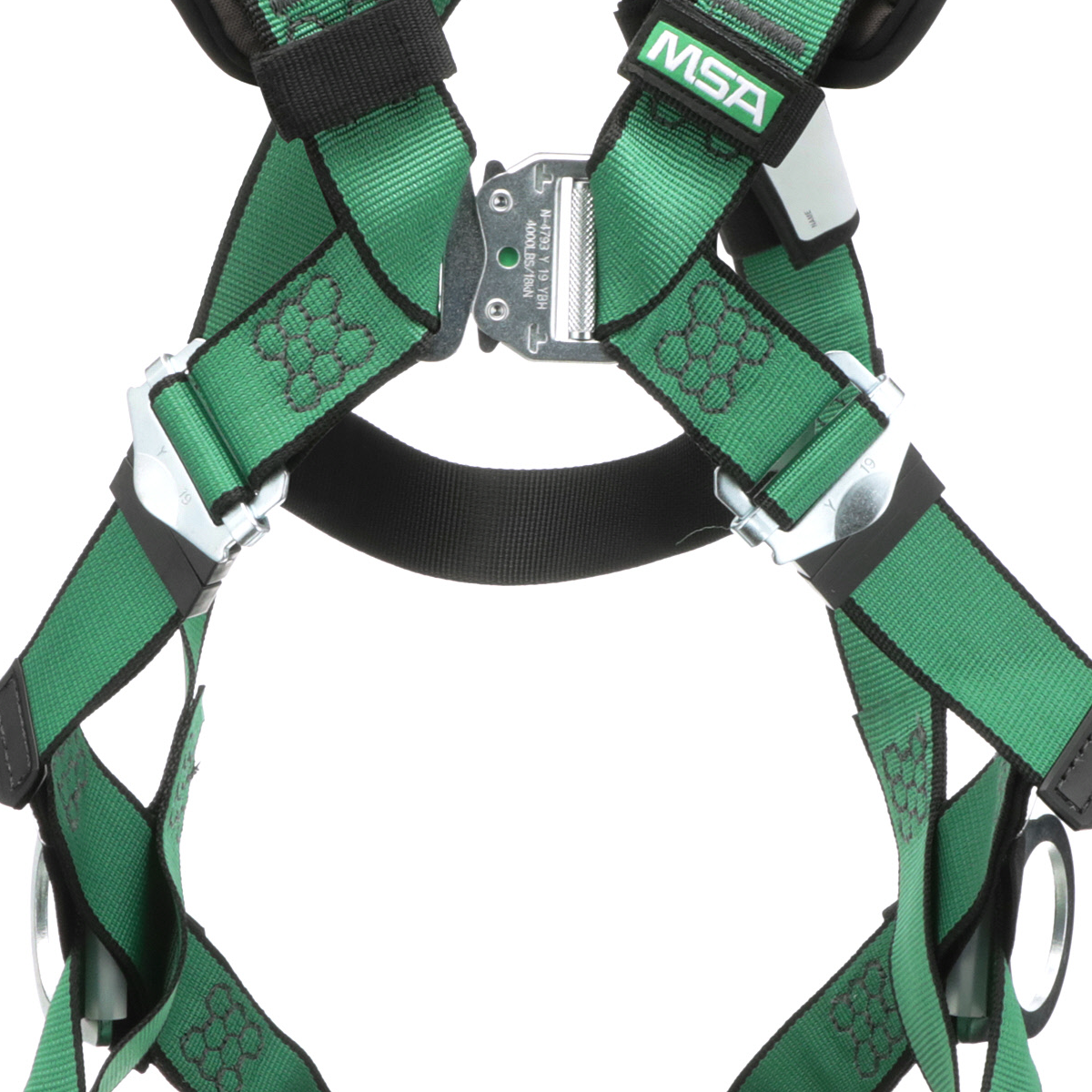MSA V-FORM+™ Safety Harness - V-FORM+ Harness, Extra Large, Back & Hip D-Rings, Tongue Buckle Leg Straps
