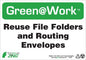 ZING At Work Sign 'Reuse File Folders & Routing Envelopes' 10'X7' - official Zing product image 1