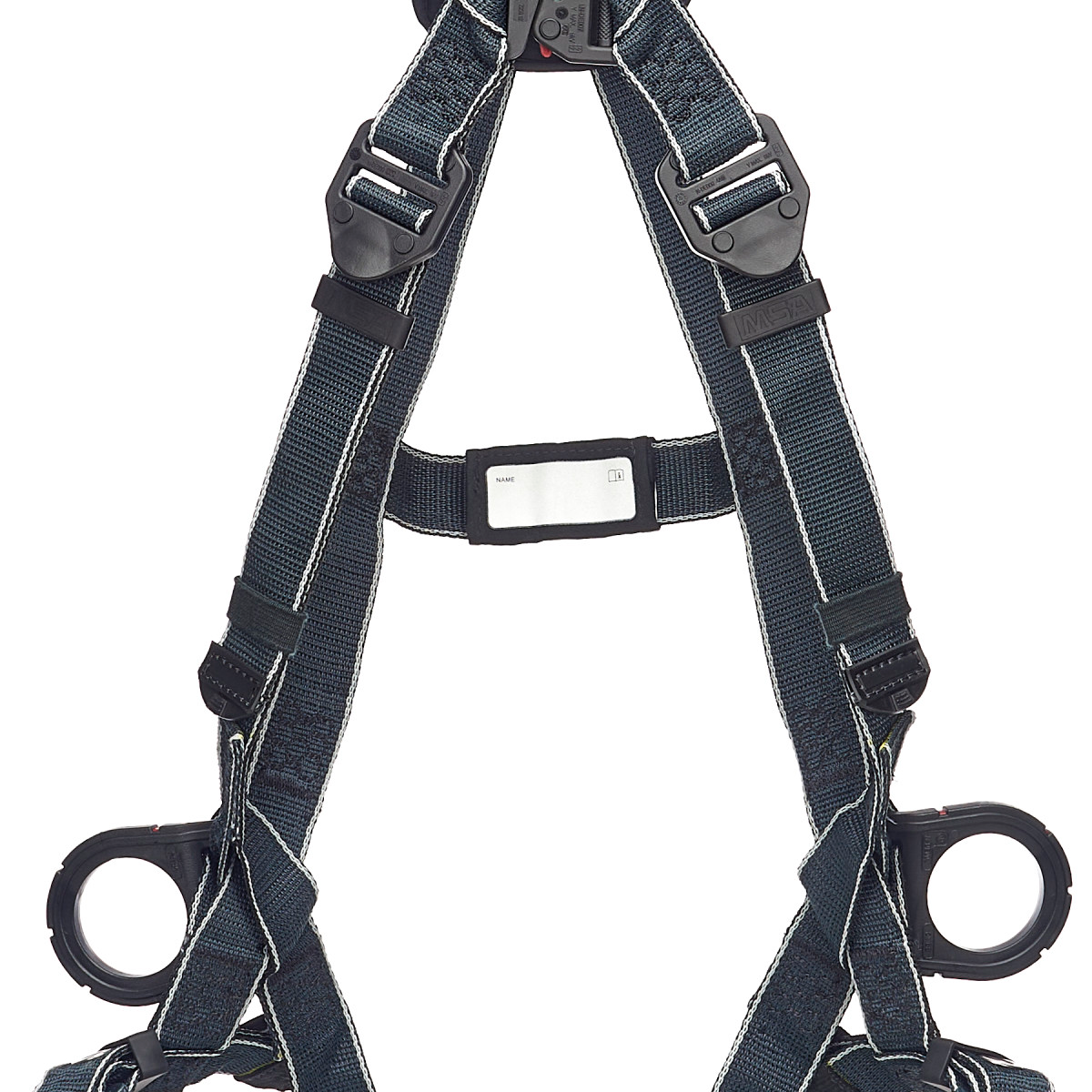MSA V-FIT® Arc Flash Full-Body Harness - V-Fit Arc Flash Harness, Back & Hip D-Ring, Tongue Buckle Leg Straps, Super Extra Large (SXL)