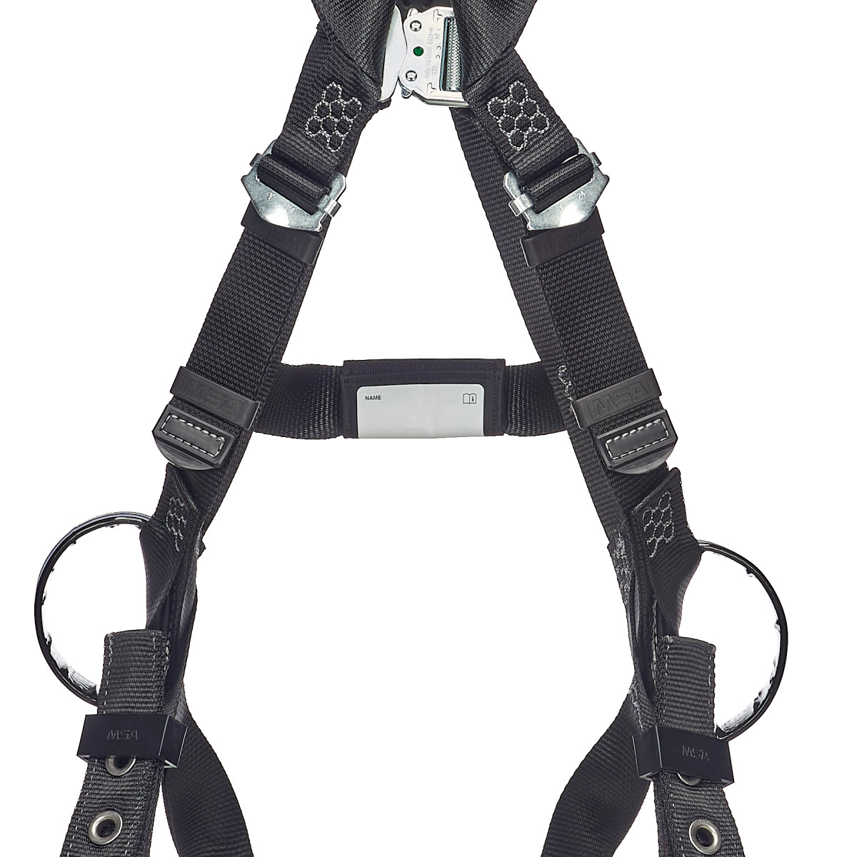 MSA V-FORM® Arc Flash Full-Body Harness - V-Fit Arc Flash Harness, Back & Hip Web Loop, Tongue Buckle Leg Straps, Super Extra Large (SXL)