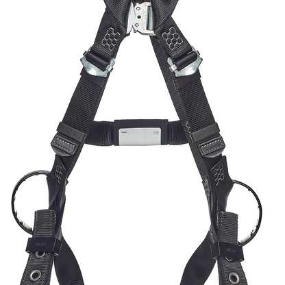 MSA V-FORM® Arc Flash Full-Body Harness - V-Fit Arc Flash Harness, Back & Hip Web Loop, Tongue Buckle Leg Straps, Super Extra Large (SXL)