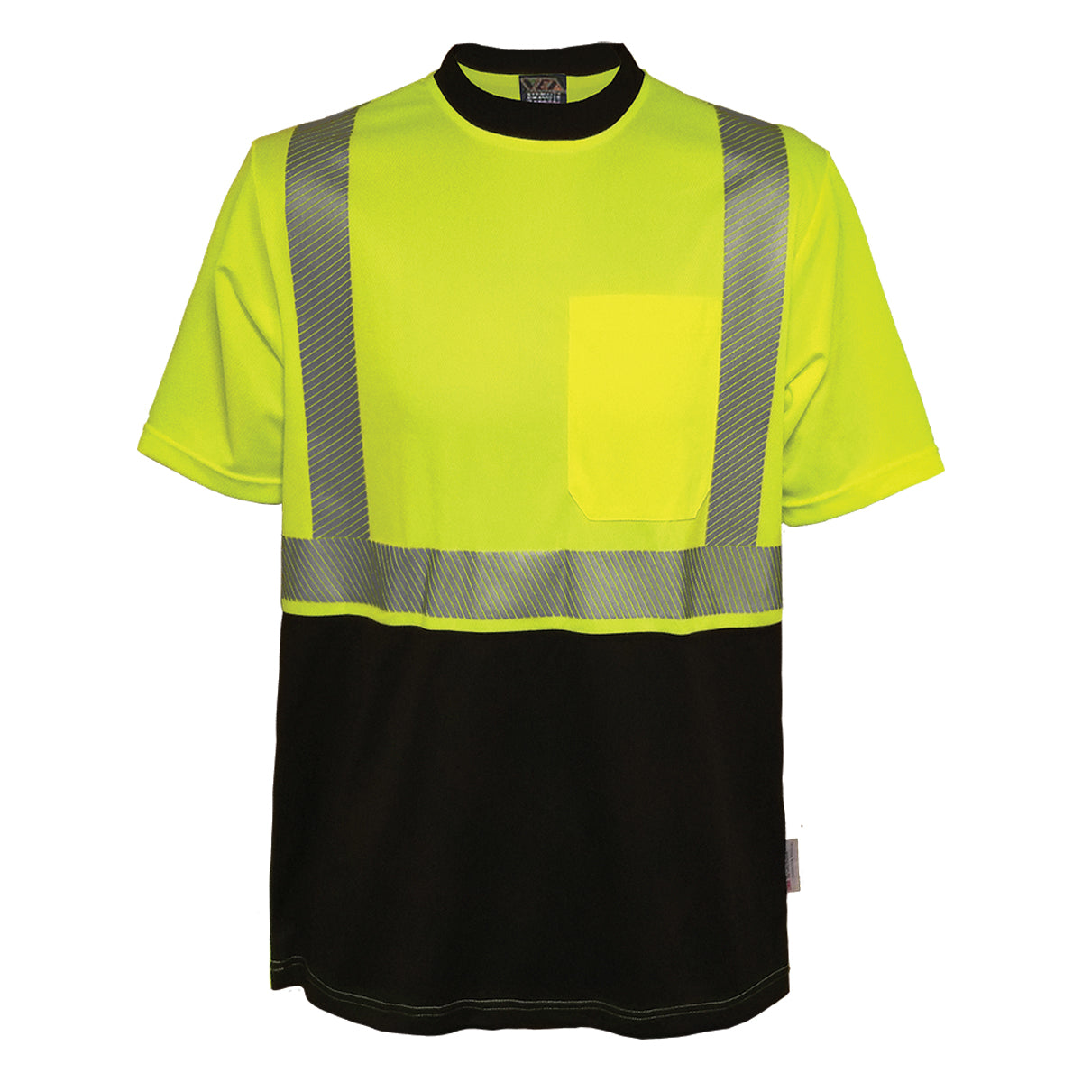 PIP Reflective Apparel 102CT ANSI Type R Class 2 Short Sleeve T-Shirt with Segmented Tape.