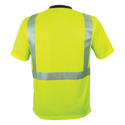 PIP Reflective Apparel 102CT ANSI Type R Class 2 Short Sleeve T-Shirt with Segmented Tape.