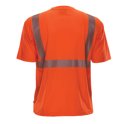 PIP Reflective Apparel 102CT ANSI Type R Class 2 Short Sleeve T-Shirt with Segmented Tape.