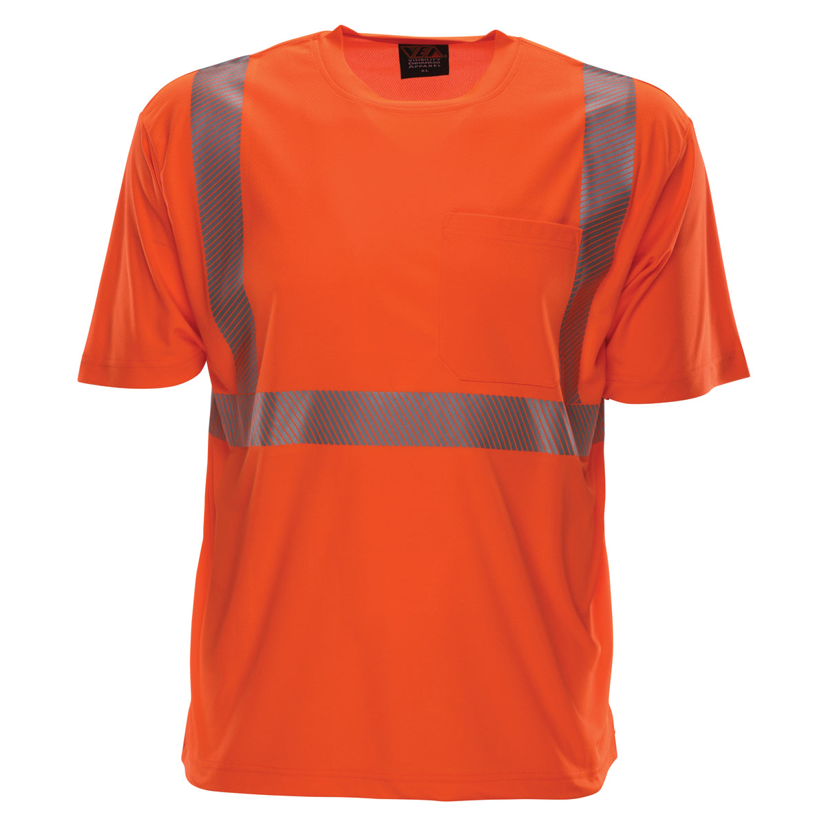 PIP Reflective Apparel 102CT ANSI Type R Class 2 Short Sleeve T-Shirt with Segmented Tape.